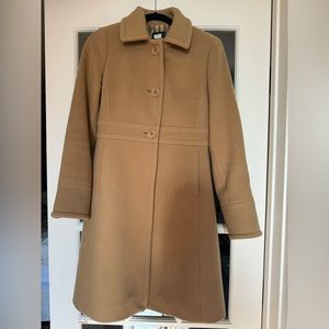J. Crew classic lady day coat in camel